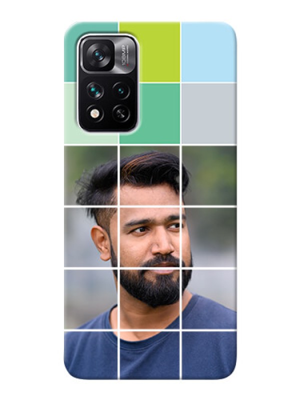 Custom Xiaomi 11i 5G personalised phone covers with white box pattern 