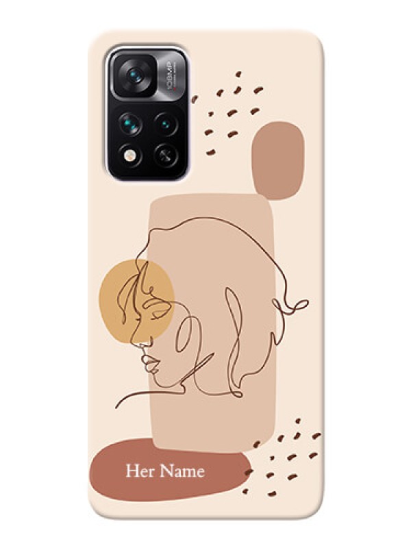 Custom Xiaomi 11I 5G Custom Phone Covers: Calm Woman line art Design