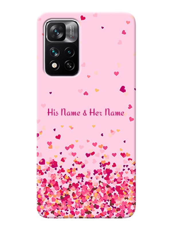 Custom Xiaomi 11I 5G Phone Back Covers: Floating Hearts Design