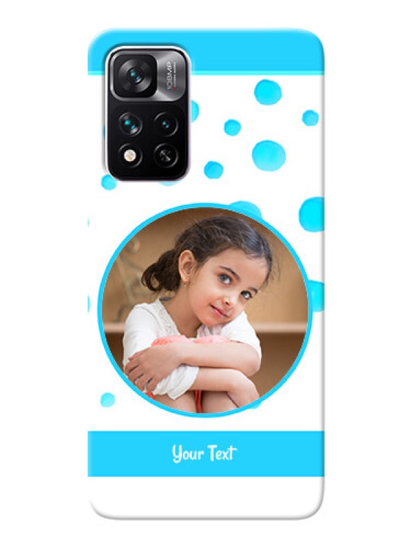 Custom Xiaomi 11i Hypercharge 5G Custom Phone Covers: Blue Bubbles Pattern Design