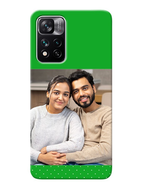 Custom Xiaomi 11i Hypercharge 5G Personalised mobile covers: Green Pattern Design