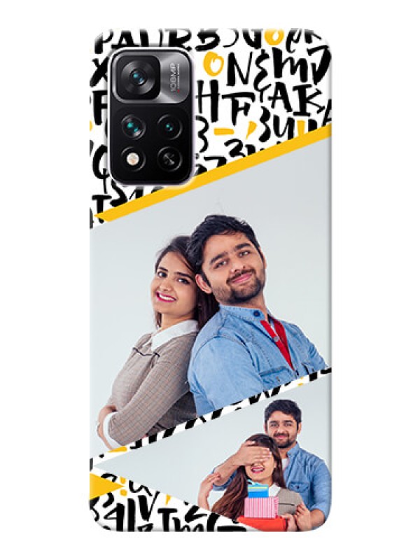 Custom Xiaomi 11i Hypercharge 5G Phone Back Covers: Letters Pattern Design