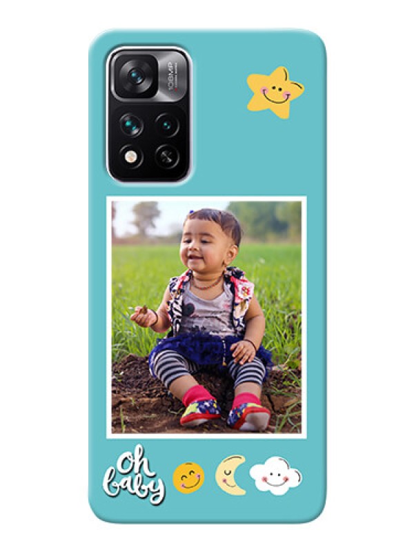Custom Xiaomi 11i Hypercharge 5G Personalised Phone Cases: Smiley Kids Stars Design