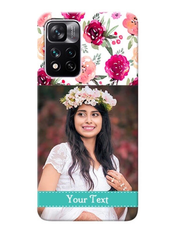 Custom Xiaomi 11i Hypercharge 5G Personalized Mobile Cases: Watercolor Floral Design