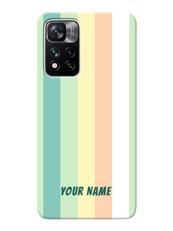 Custom Xiaomi 11I Hypercharge 5G Back Covers: Multi-colour Stripes Design