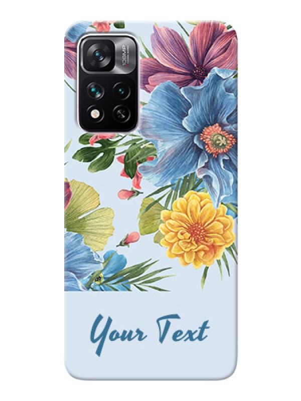 Custom Xiaomi 11I Hypercharge 5G Custom Phone Cases: Stunning Watercolored Flowers Painting Design