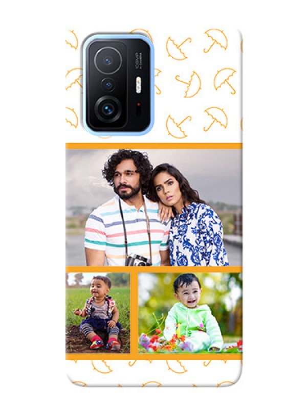 Custom Redmi 11T Pro 5G Personalised Phone Cases: Yellow Pattern Design