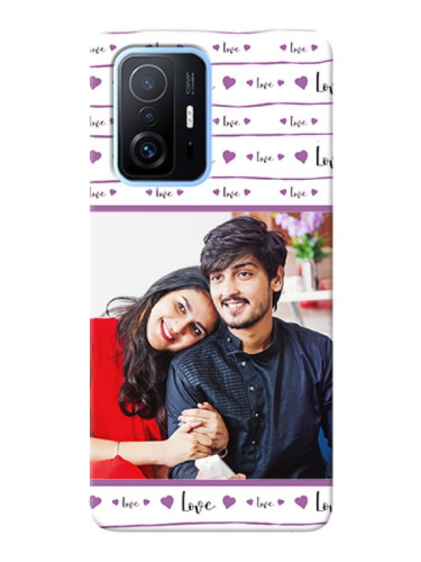Custom Redmi 11T Pro 5G Mobile Back Covers: Couples Heart Design