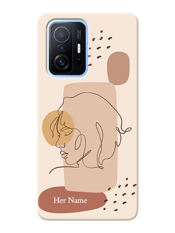 Custom Xiaomi 11T Pro 5G Custom Phone Covers: Calm Woman line art Design