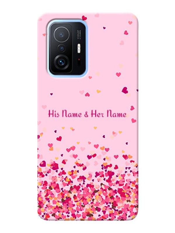 Custom Xiaomi 11T Pro 5G Phone Back Covers: Floating Hearts Design