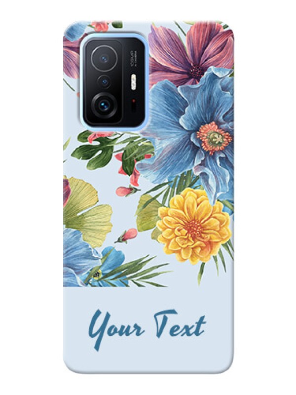 Custom Xiaomi 11T Pro 5G Custom Phone Cases: Stunning Watercolored Flowers Painting Design