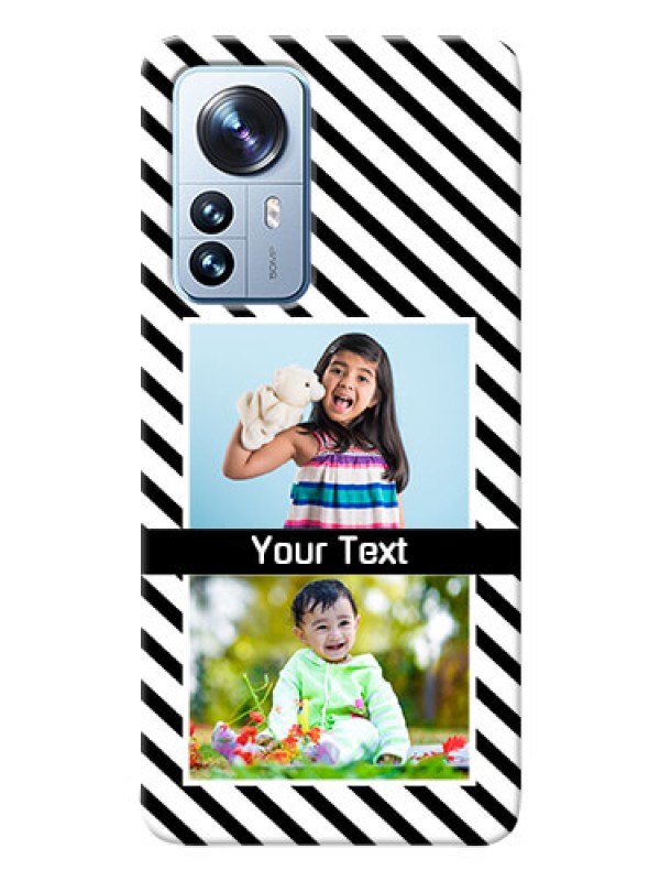 Custom Xiaomi 12 Pro 5G Back Covers: Black And White Stripes Design