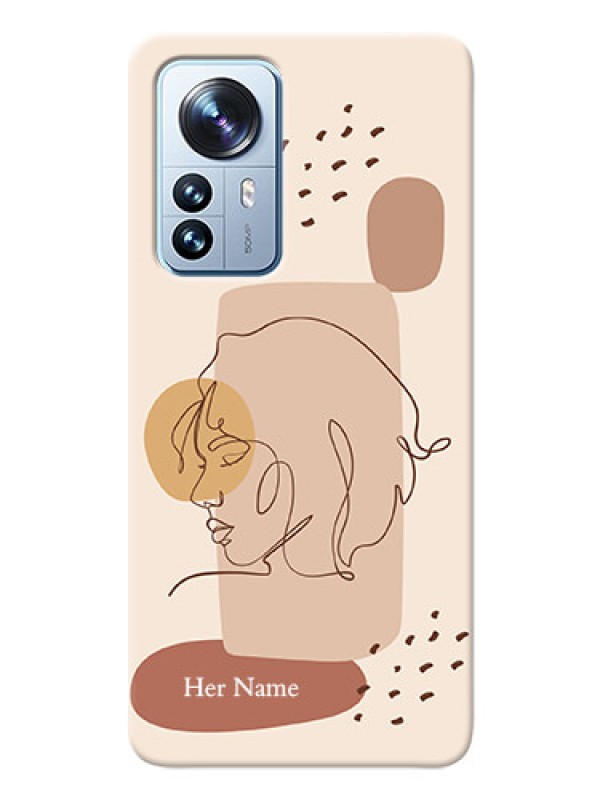 Custom Xiaomi 12 Pro 5G Custom Phone Covers: Calm Woman line art Design