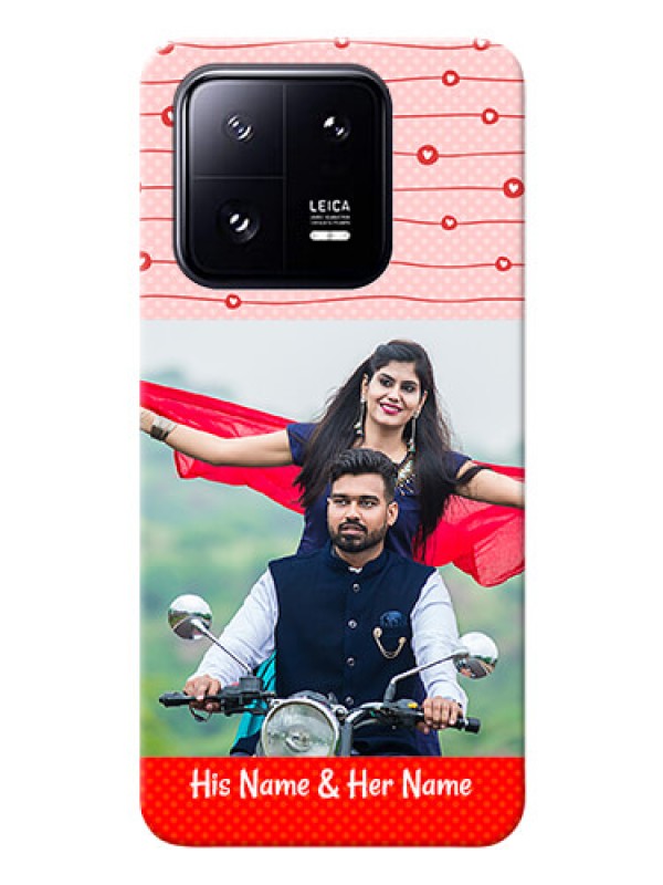 Custom Xiaomi 13 Pro 5G Custom Phone Cases: Red Pattern Case Design