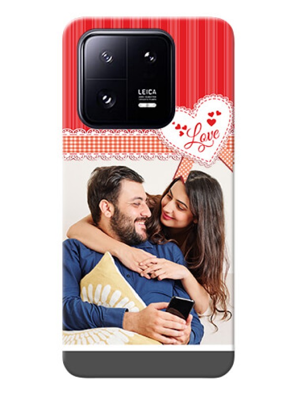 Custom Xiaomi 13 Pro 5G phone cases online: Red Love Pattern Design