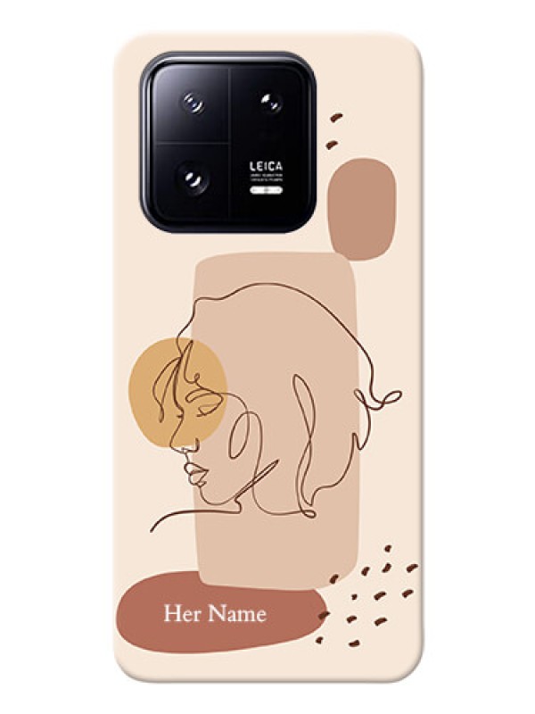 Custom Xiaomi 13 Pro 5G Custom Phone Covers: Calm Woman line art Design