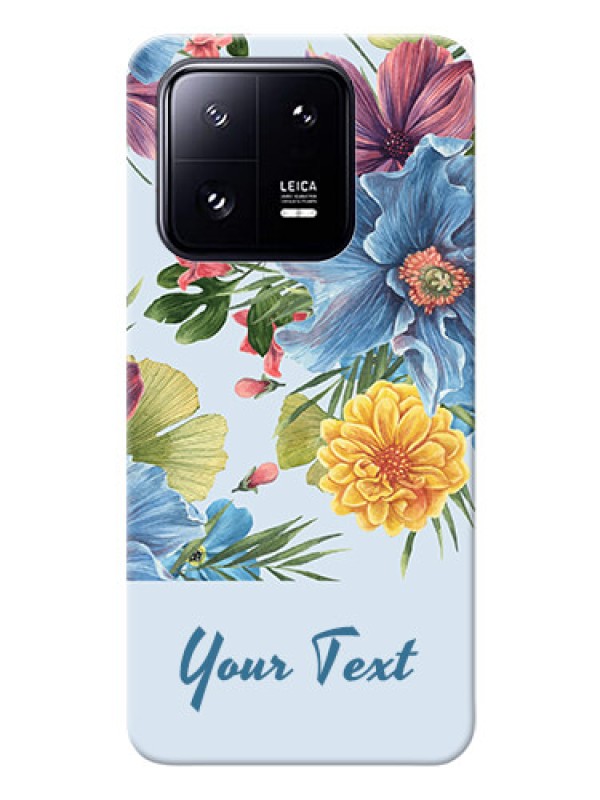 Custom Xiaomi 13 Pro 5G Custom Phone Cases: Stunning Watercolored Flowers Painting Design