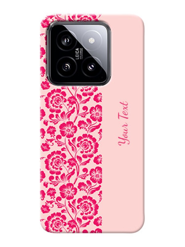 Custom Xiaomi 14 5G Custom Phone Case with Attractive Floral Pattern Design