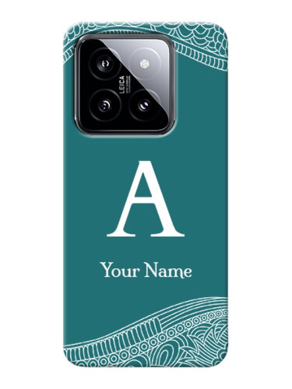 Custom Xiaomi 14 5G Personalized Phone Case with line art pattern with custom name Design