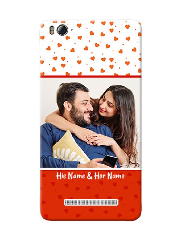 Custom Xiaomi 4i Orange Love Symbol Mobile Cover Design