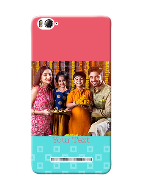 Custom Xiaomi 4i Pink And Blue Pattern Mobile Case Design