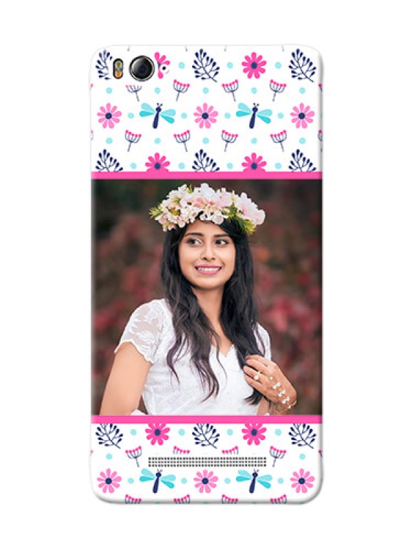 Custom Xiaomi 4i Colourful Flowers Mobile Cover Design
