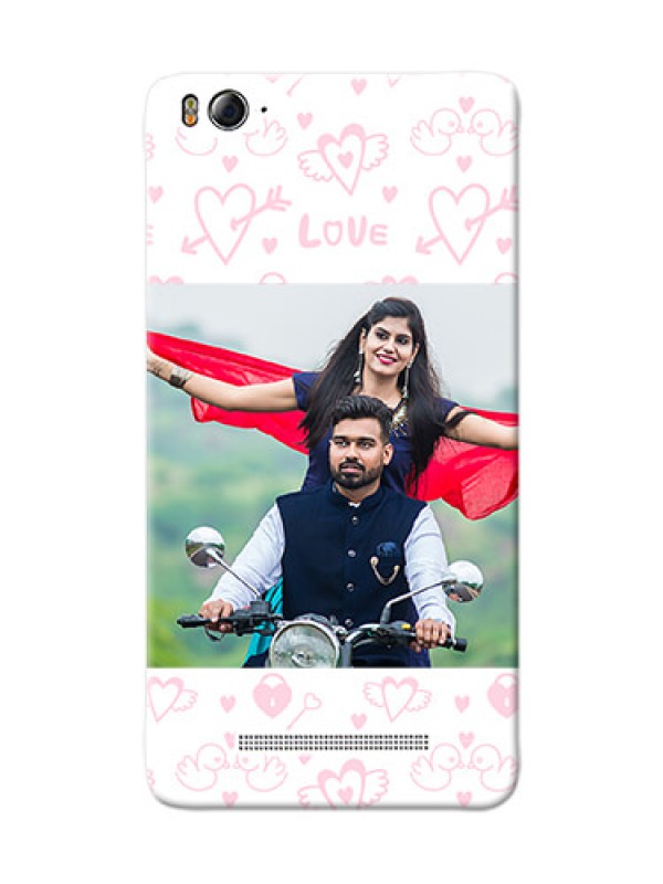 Custom Xiaomi 4i Flying Hearts Mobile Back Cover Design