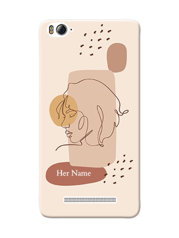 Custom Xiaomi 4I Custom Phone Covers: Calm Woman line art Design