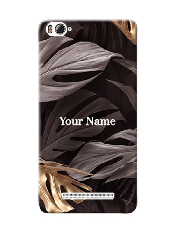 Custom Xiaomi 4I Mobile Back Covers: Wild Leaves digital paint Design