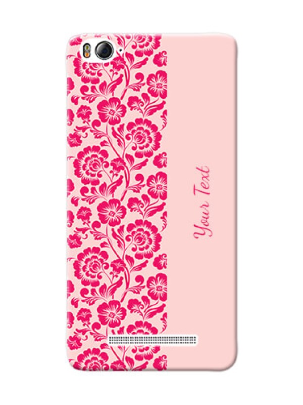 Custom Xiaomi 4I Phone Back Covers: Attractive Floral Pattern Design