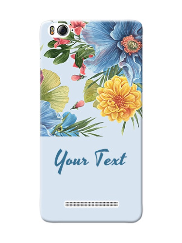 Custom Xiaomi 4I Custom Phone Cases: Stunning Watercolored Flowers Painting Design
