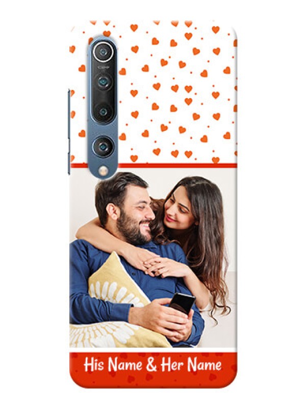 Custom Mi 10 5G Phone Back Covers: Orange Love Symbol Design