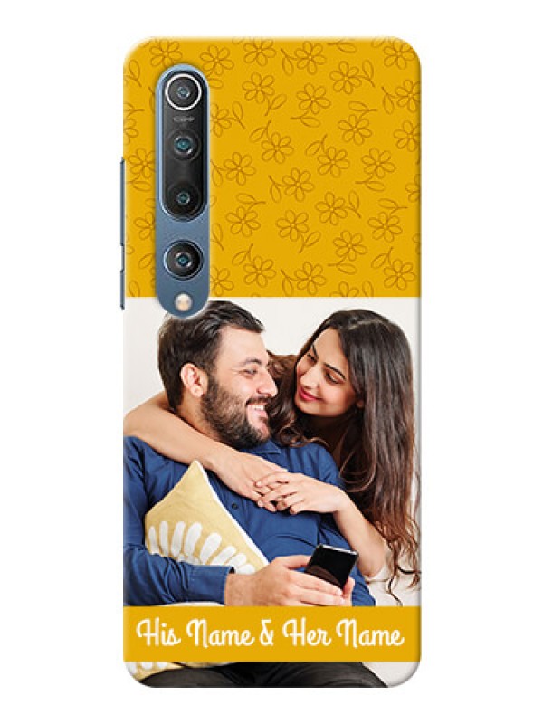 Custom Mi 10 5G mobile phone covers: Yellow Floral Design
