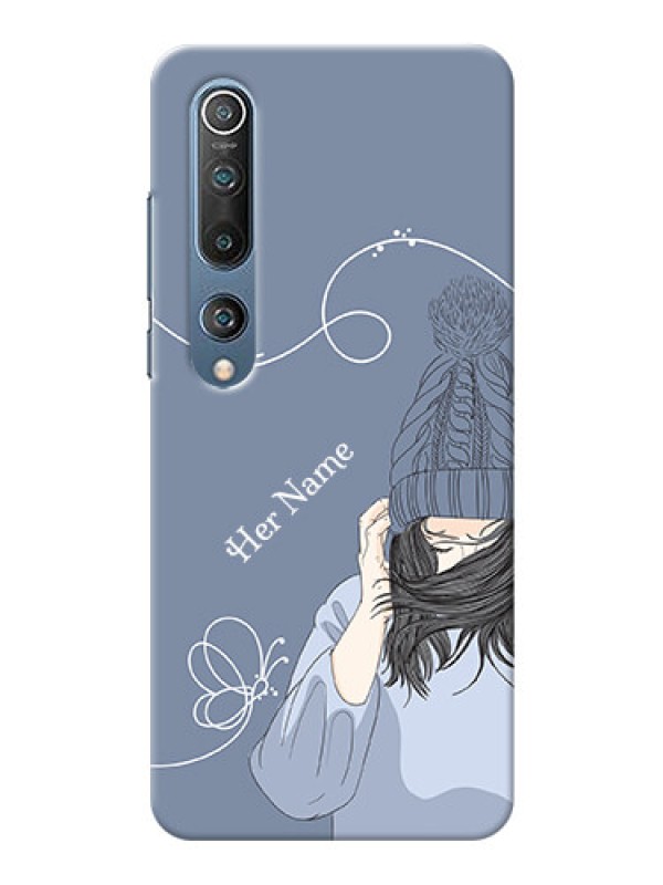 Custom Xiaomi Mi 10 5G Custom Mobile Case with Girl in winter outfit Design