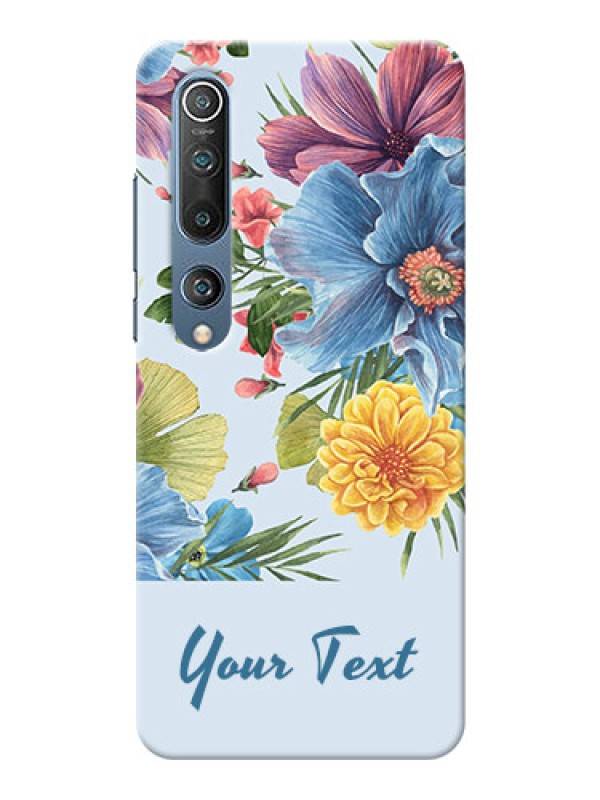 Custom Xiaomi Mi 10 5G Custom Phone Cases: Stunning Watercolored Flowers Painting Design