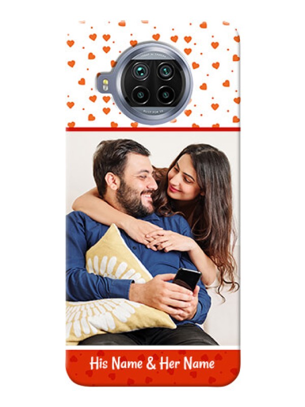 Custom Mi 10i 5G Phone Back Covers: Orange Love Symbol Design