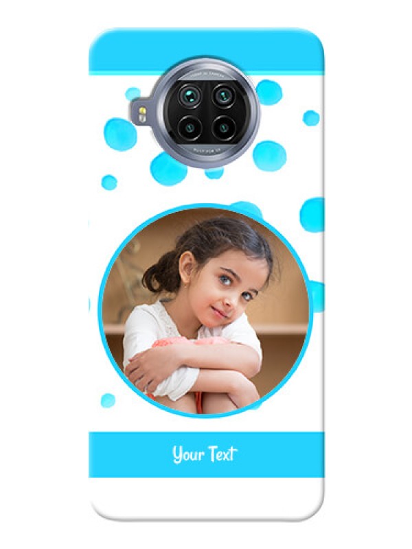 Custom Mi 10i 5G Custom Phone Covers: Blue Bubbles Pattern Design