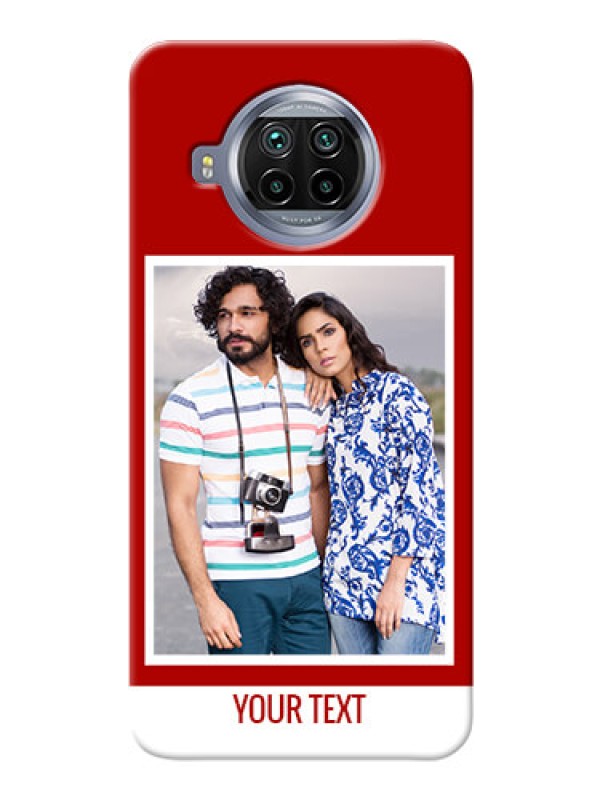 Custom Mi 10i 5G mobile phone covers: Simple Red Color Design