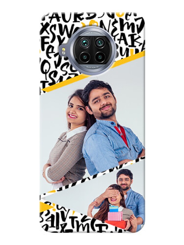Custom Mi 10i 5G Phone Back Covers: Letters Pattern Design