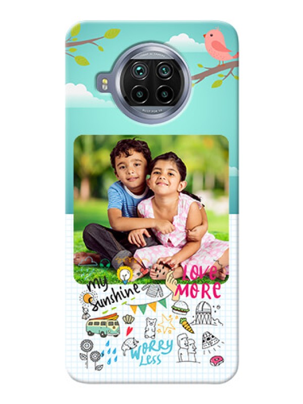 Custom Mi 10i 5G phone cases online: Doodle love Design