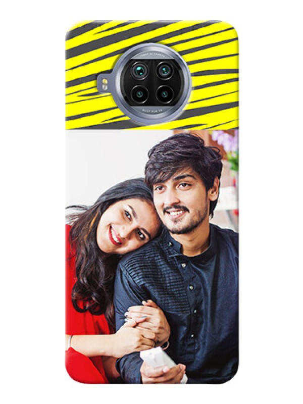 Custom Mi 10i 5G Personalised mobile covers: Yellow Abstract Design