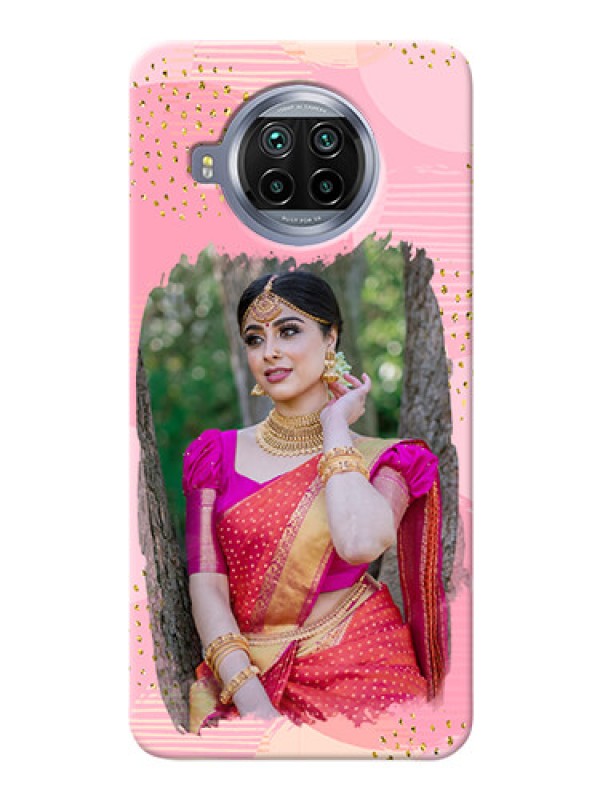 Custom Mi 10i 5G Phone Covers for Girls: Gold Glitter Splash Design