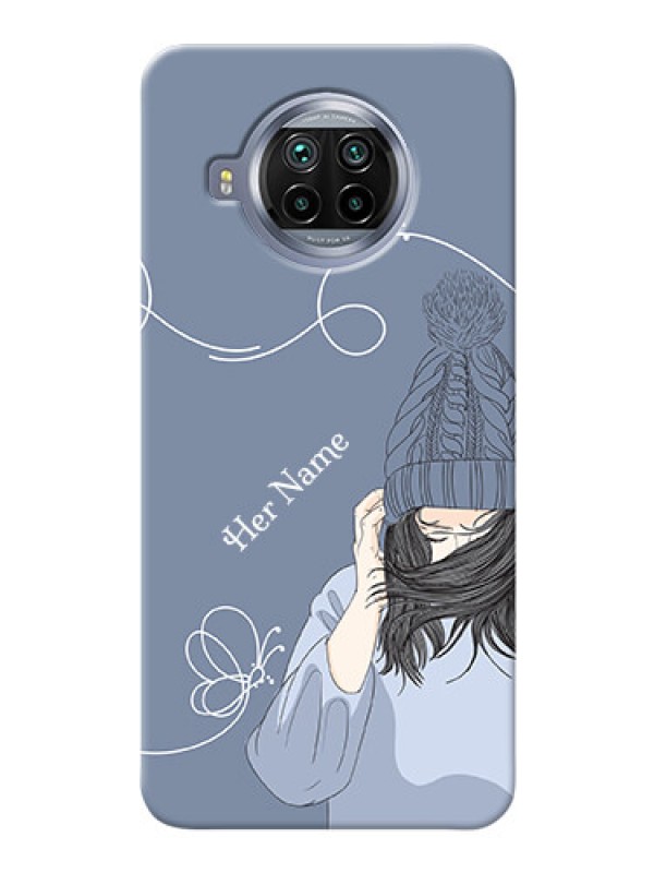Custom Xiaomi Mi 10I 5G Custom Mobile Case with Girl in winter outfit Design