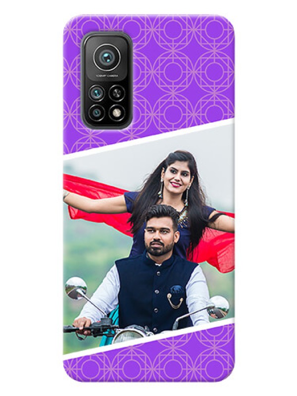 Custom Mi 10T Pro mobile back covers online: violet Pattern Design