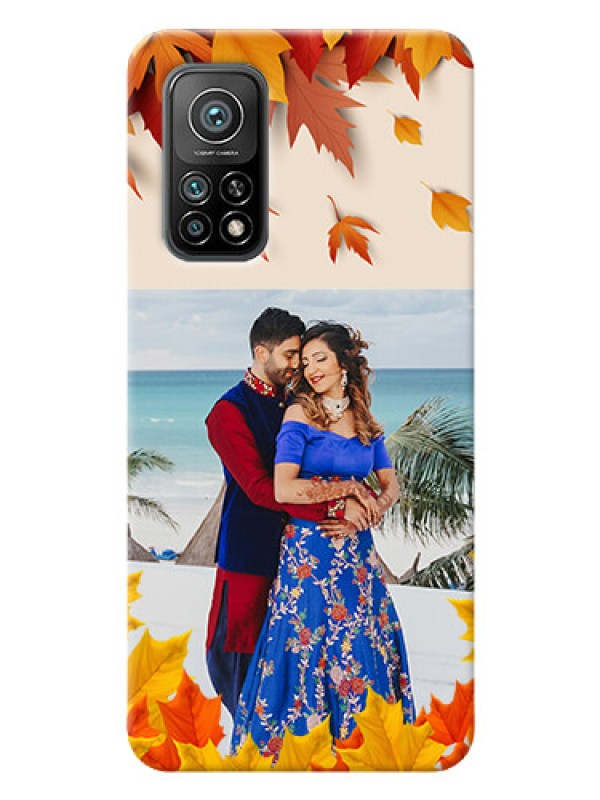 Custom Mi 10T Pro Mobile Phone Cases: Autumn Maple Leaves Design