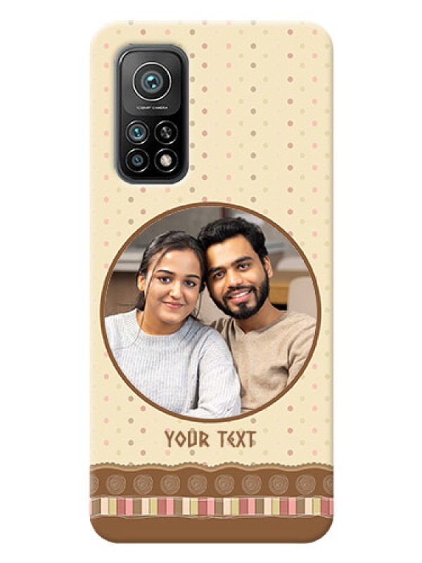 Custom Mi 10T Mobile Cases: Brown Dotted Mobile Case Design