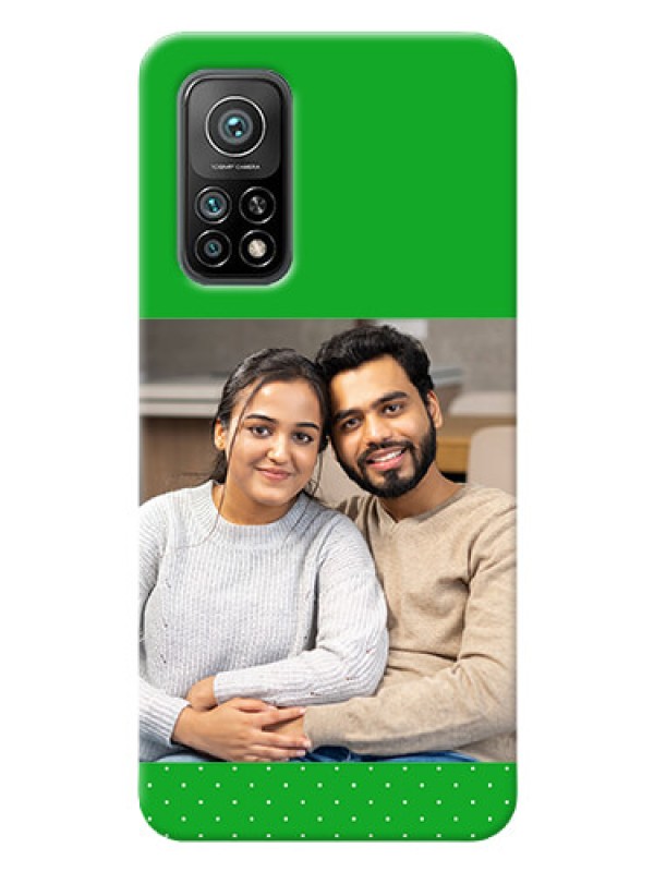 Custom Mi 10T Personalised mobile covers: Green Pattern Design