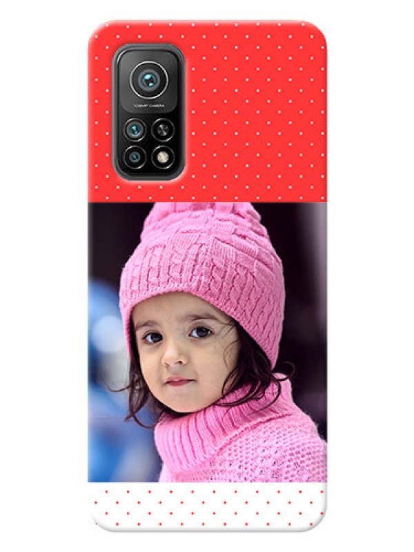 Custom Mi 10T personalised phone covers: Red Pattern Design