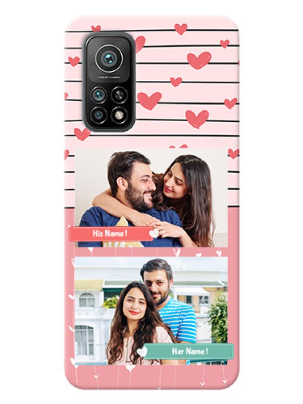 Custom Mi 10T custom mobile covers: Photo with Heart Design