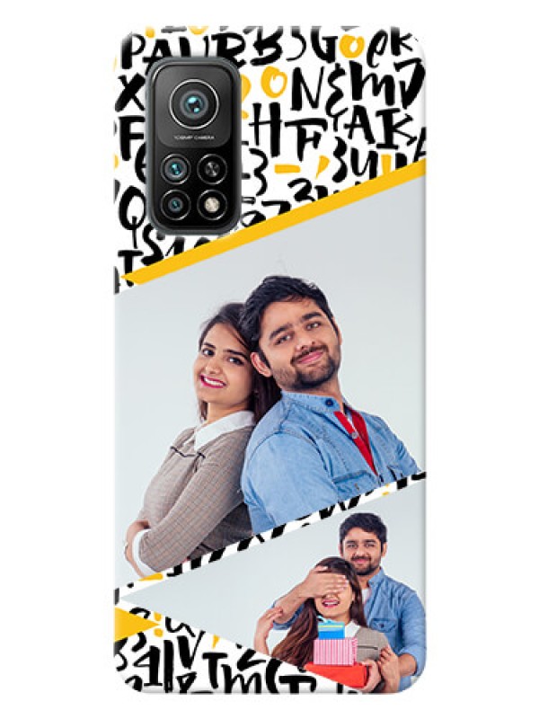 Custom Mi 10T Phone Back Covers: Letters Pattern Design